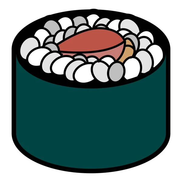 Изолированная суши-еда — стоковый вектор