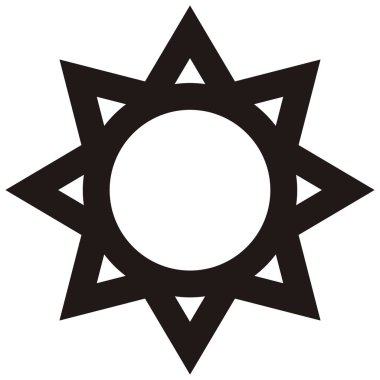 İzole güneş anahat