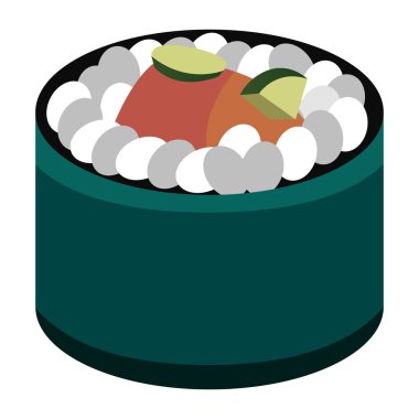 İzole suşi yiyecek