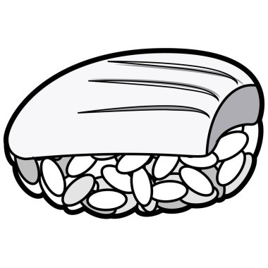 İzole suşi yiyecek