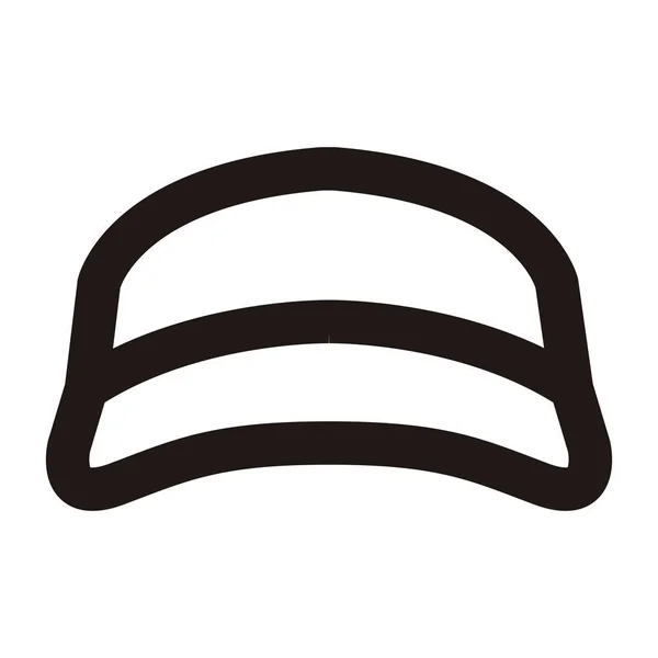 Изолированный контур пляжной шляпы — стоковый вектор