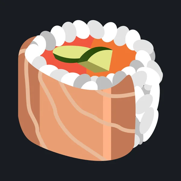 Alimentos isolados para sushi — Vetor de Stock