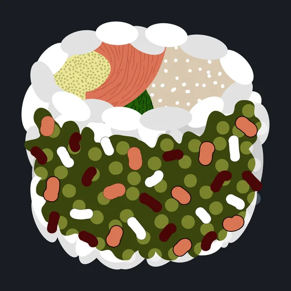 Alimentos aislados de sushi — Vector de stock