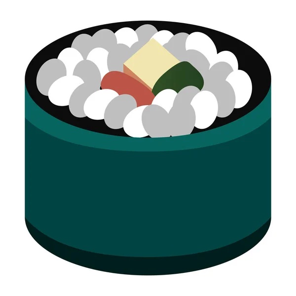 Aliments isolés pour sushis — Image vectorielle