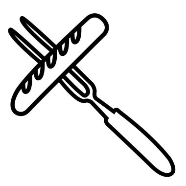 İzole edilmiş sosis simgesi