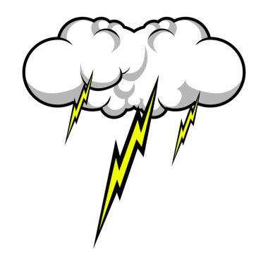 Komik gök gürültüsü fırtına