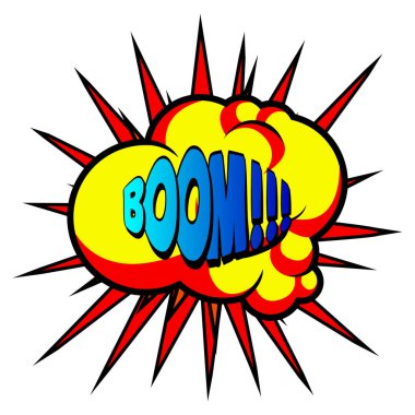 İzole komik explossion