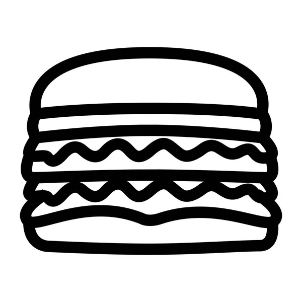 Icono de hamburguesa aislada — Vector de stock