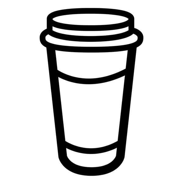 커피 플라스틱 컵 아이콘 — 스톡 벡터