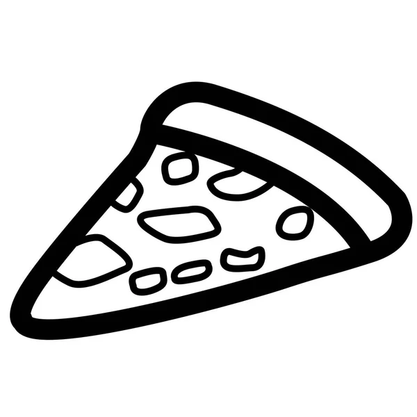 İzole pizza ikonu — Stok Vektör