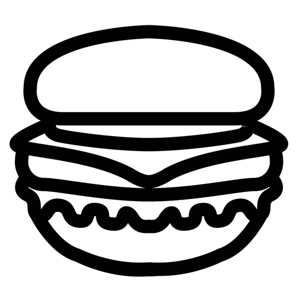 Icono de hamburguesa aislada — Vector de stock