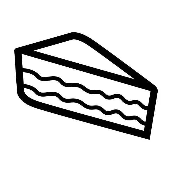 Stück Kuchen Ikone — Stockvektor