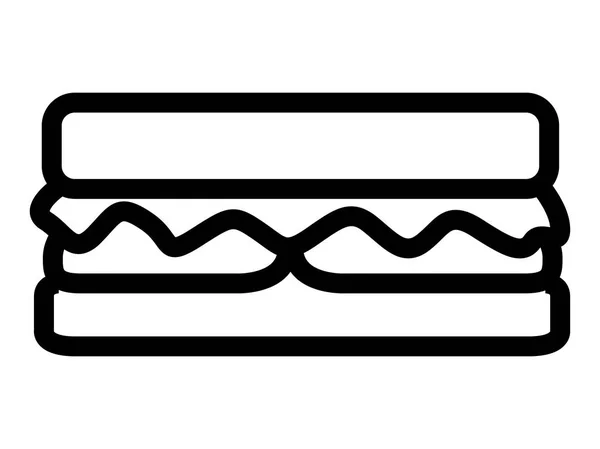 Icono de sándwich aislado — Vector de stock
