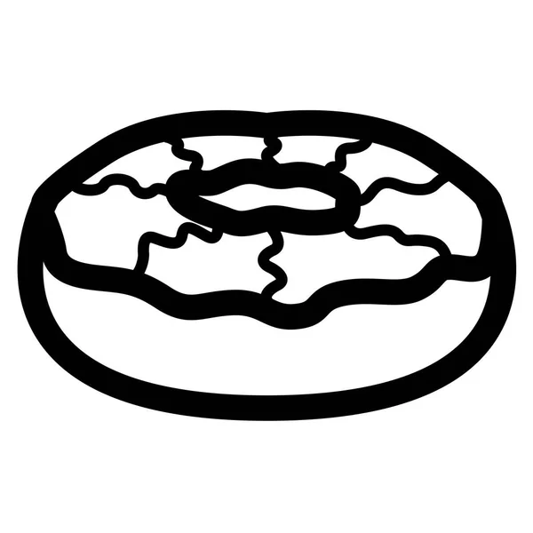 İzole edilmiş çörek simgesi — Stok Vektör