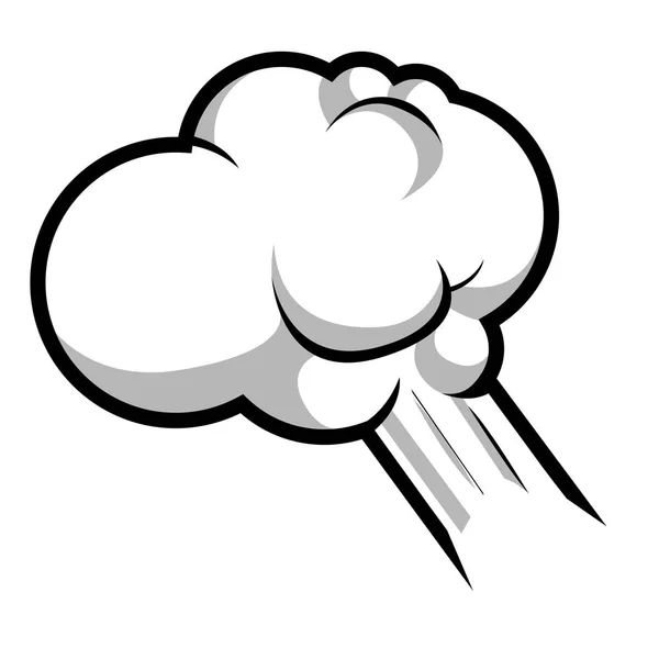 İzole komik bulut — Stok Vektör