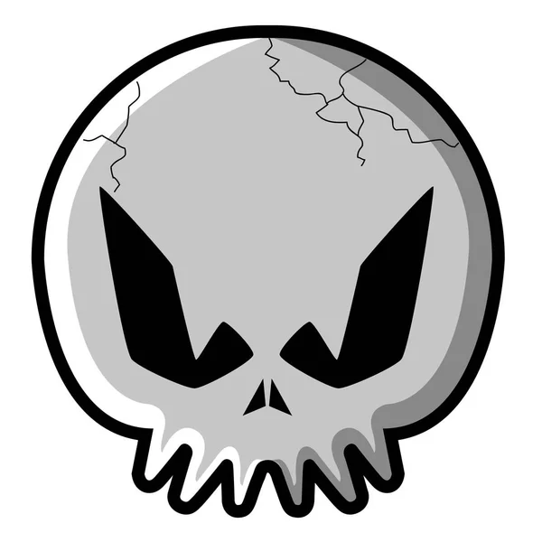 Icono de cráneo aislado — Vector de stock