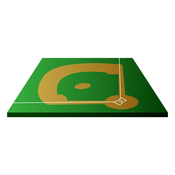 Campo da baseball isolato — Vettoriale Stock