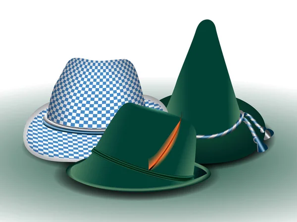Набор традиционных шляп — стоковый вектор