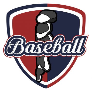İzole beyzbol amblemi