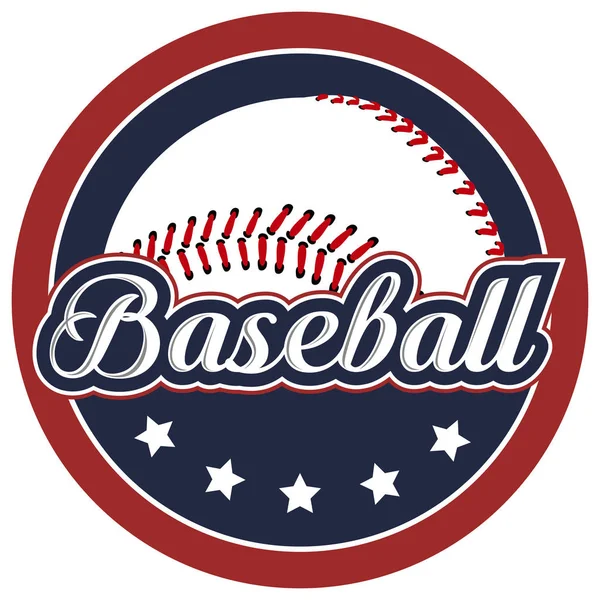 Emblema de beisebol isolado — Vetor de Stock