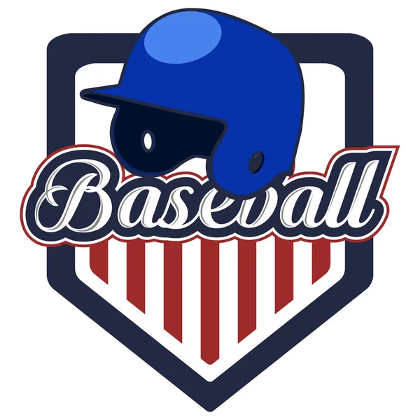 Emblema di baseball isolato — Vettoriale Stock