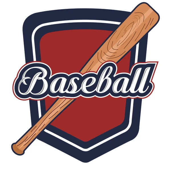 Emblema de beisebol isolado — Vetor de Stock
