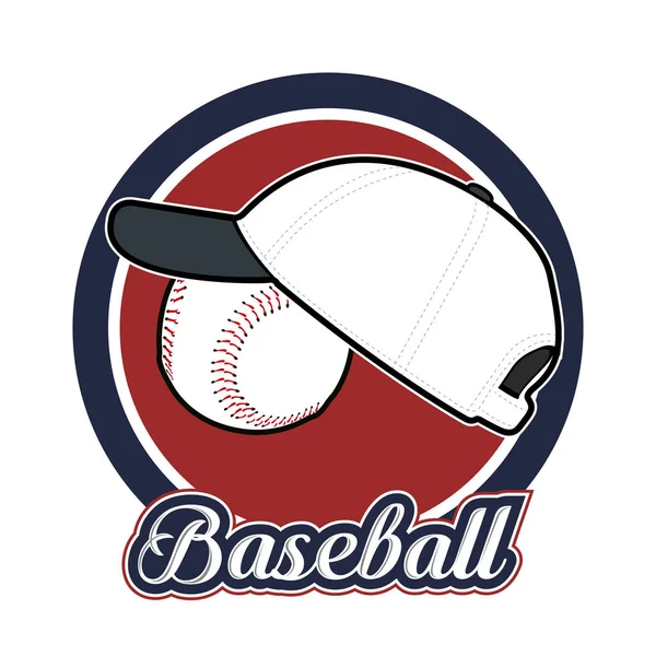 Emblème isolé de baseball — Image vectorielle