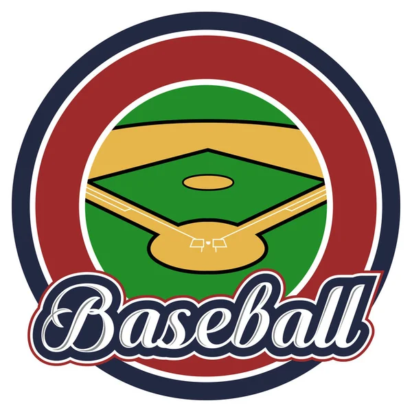 Elszigetelt baseball jelkép — Stock Vector