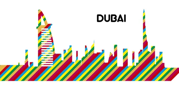 Skyline of Dubai — Stock Vector