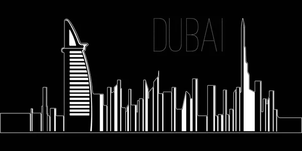 Skyline of Dubai — Stock Vector