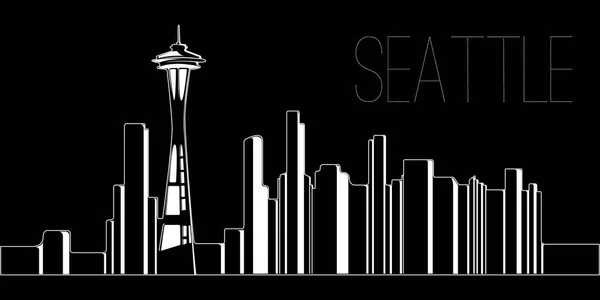 A Seattle Skyline — Stock Vector