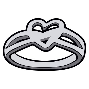 İzole gümüş yüzük