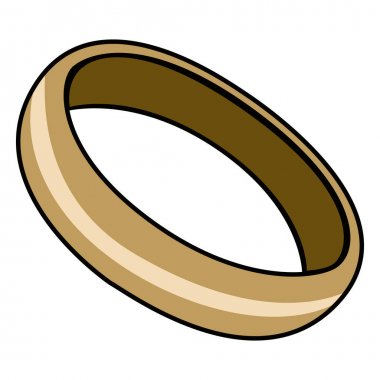 İzole altın yüzük