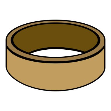 İzole altın yüzük