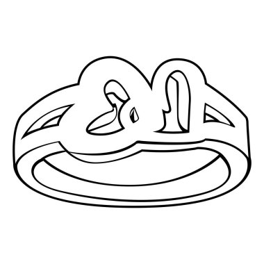 İzole yüzük anahat