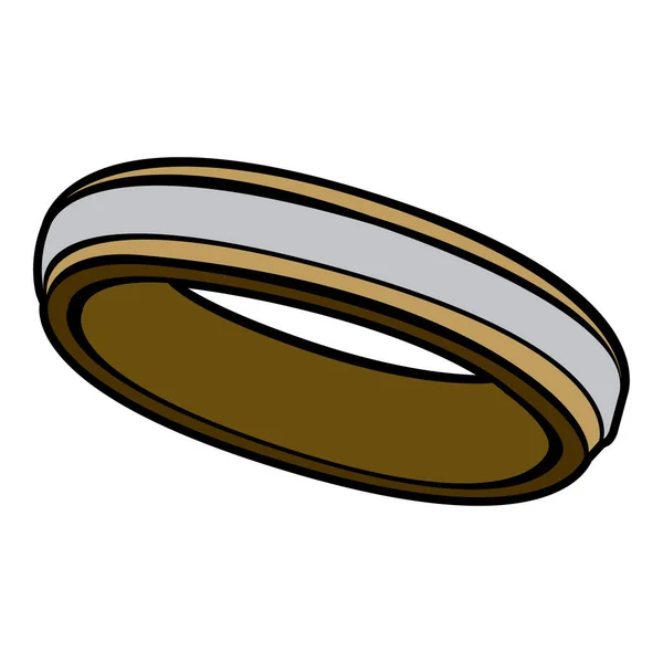 Izolované zlatý prsten — Stockový vektor