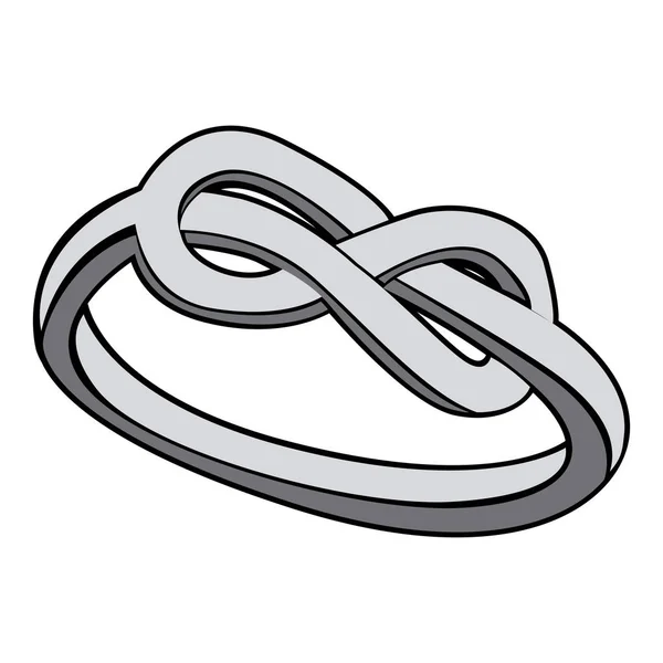 Anillo de plata aislada — Vector de stock