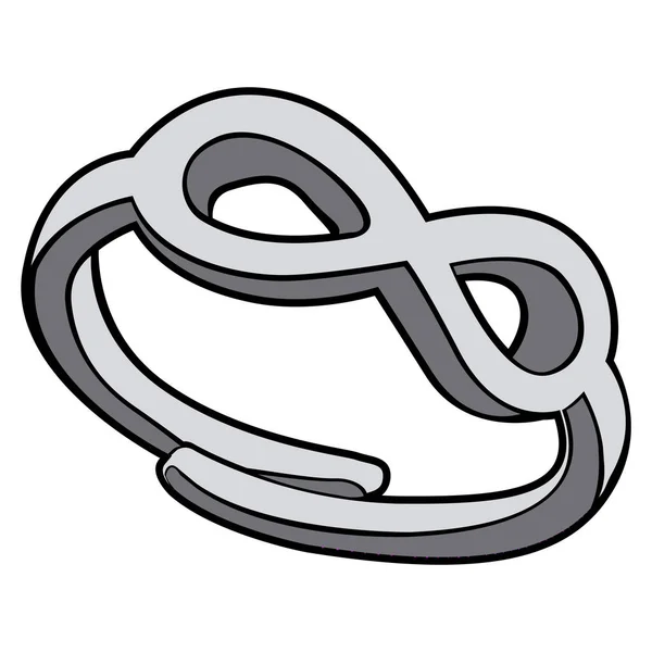 Izolované stříbrný prsten — Stockový vektor