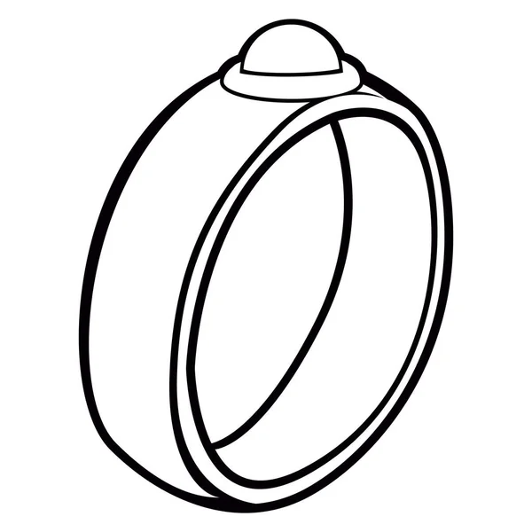 Schema isolato dell'anello — Vettoriale Stock
