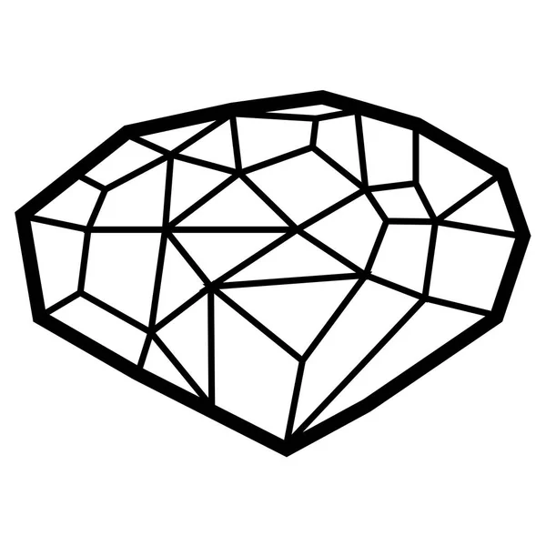 Contour de pierre gemme isolée — Image vectorielle