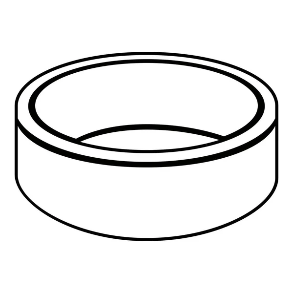 Contour de l'anneau isolé — Image vectorielle
