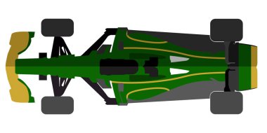 İzole yarış araba simgesi