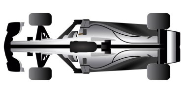 İzole yarış araba simgesi