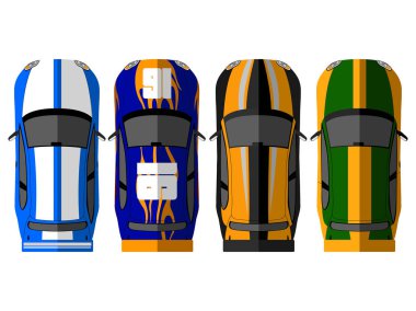 Arabalar yarış seti