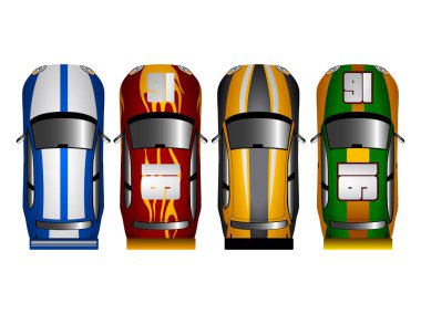 Arabalar yarış seti