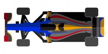 İzole yarış araba simgesi