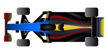 İzole yarış araba simgesi