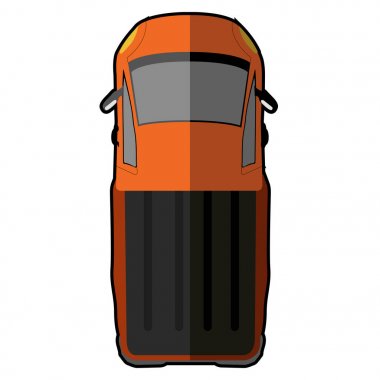 Bir araba Üstten Görünüm