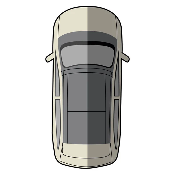 Vista superior de un coche — Vector de stock