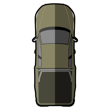 Bir araba Üstten Görünüm